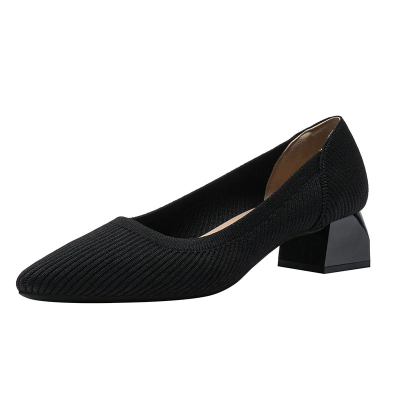 Damen Pumps mit quadratischem Absatz – Elegante Slip-On Schuhe