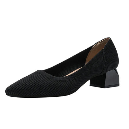 Damen Pumps mit quadratischem Absatz – Elegante Slip-On Schuhe