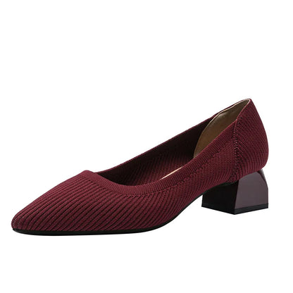 Damen Pumps mit quadratischem Absatz – Elegante Slip-On Schuhe