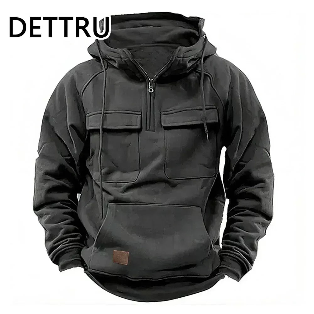 Herren Vintage Hoodie – Übergroßer Kapuzenpullover