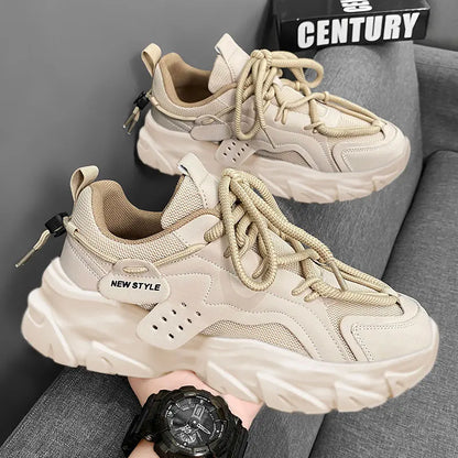 Herren Sneaker Dicke Sohle – Atmungsaktiver Alltagsschuh