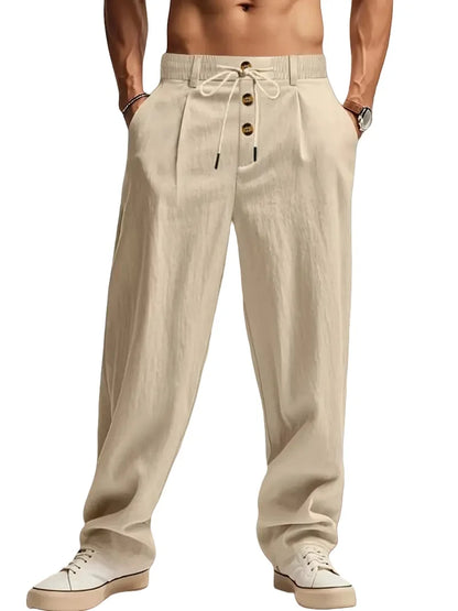 Herren Hose aus Baumwolle und Leinen – Lockere Freizeithose