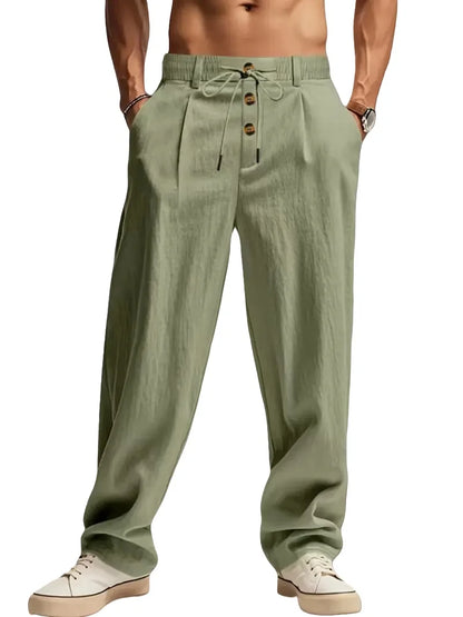 Herren Hose aus Baumwolle und Leinen – Lockere Freizeithose
