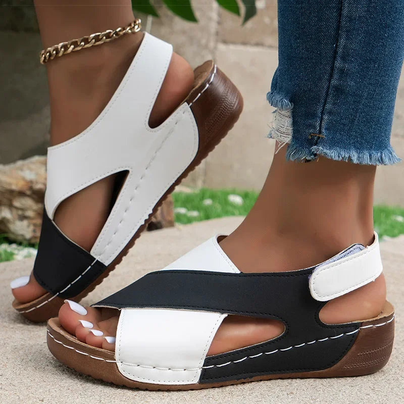 Damen Keilsandalen – Peep Toe Sommerschuhe