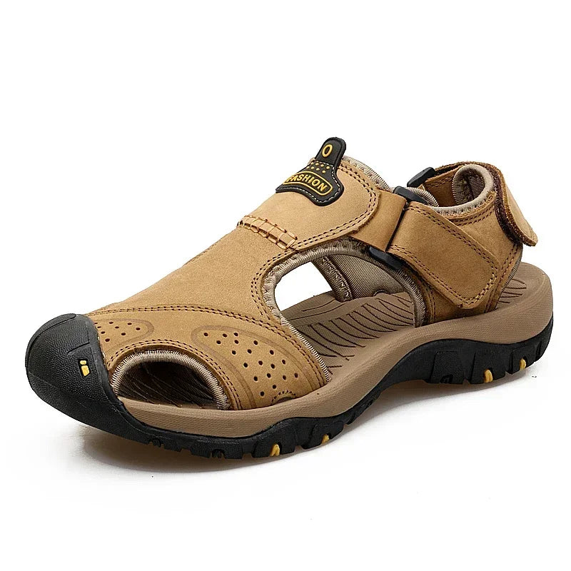 Herren Leder-Sandalen – Atmungsaktive Sommer-Sandalen