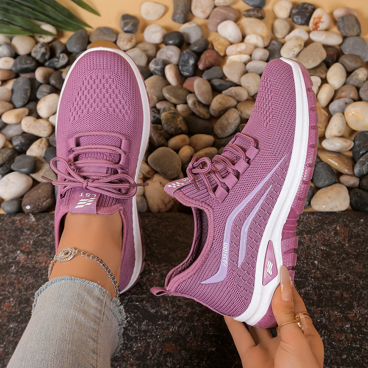 Damen Plateau-Sneaker – Weiche Sohle für müdefreie Füße