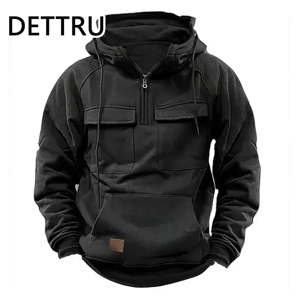 Herren Vintage Hoodie – Übergroßer Kapuzenpullover