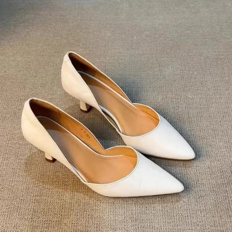 Damen Pumps Spitz – Elegante Retro Slip-On Heels