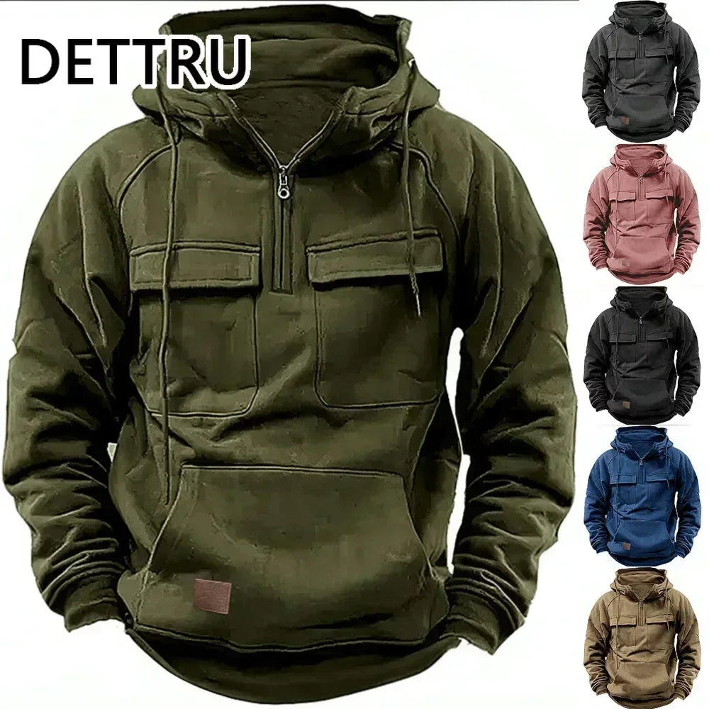 Herren Vintage Hoodie – Übergroßer Kapuzenpullover