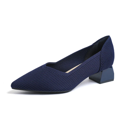Damen Pumps mit quadratischem Absatz – Elegante Slip-On Schuhe