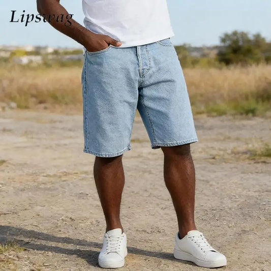 Herren Jeans-Shorts Vintage – Lockere Denim-Shorts