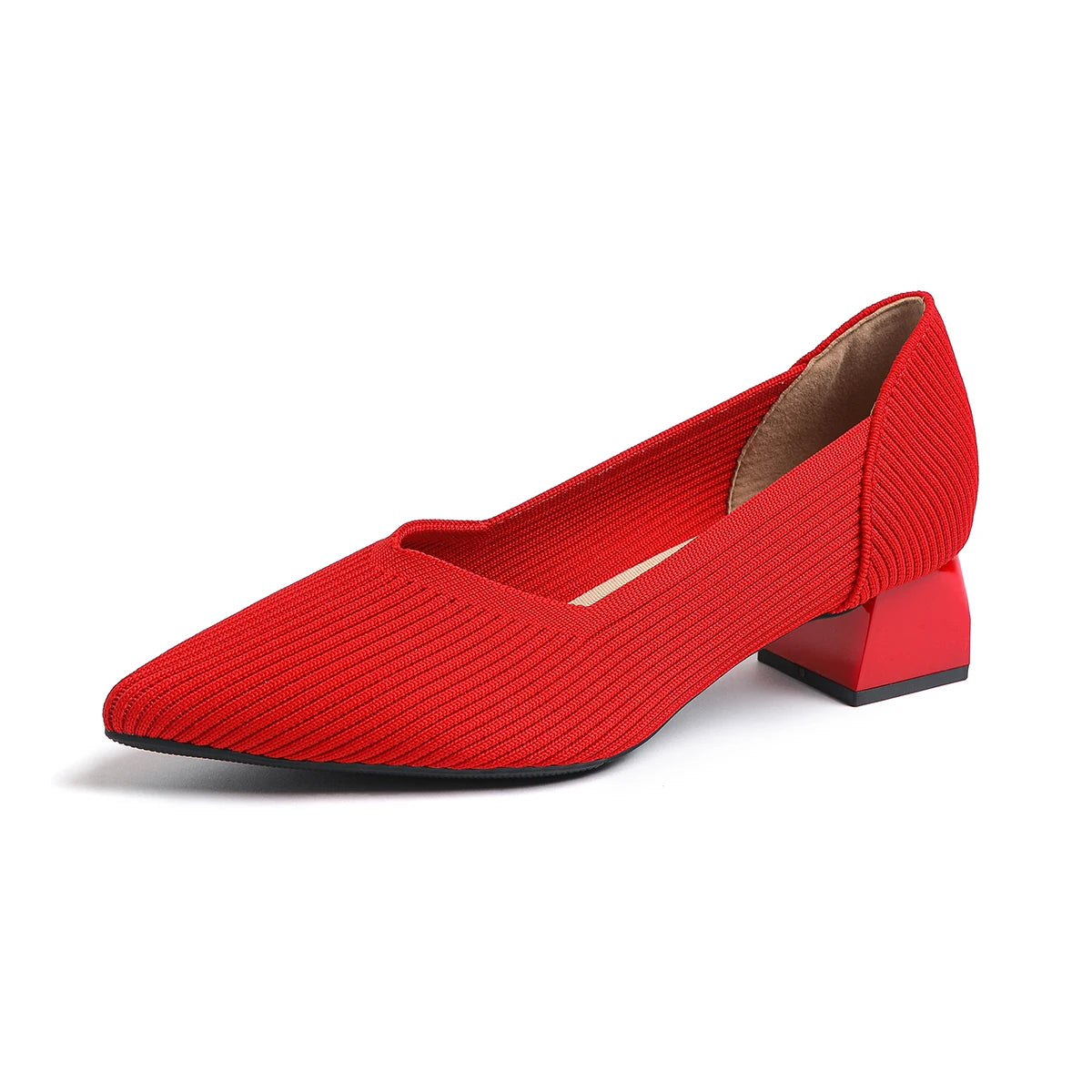 Damen Pumps mit quadratischem Absatz – Elegante Slip-On Schuhe