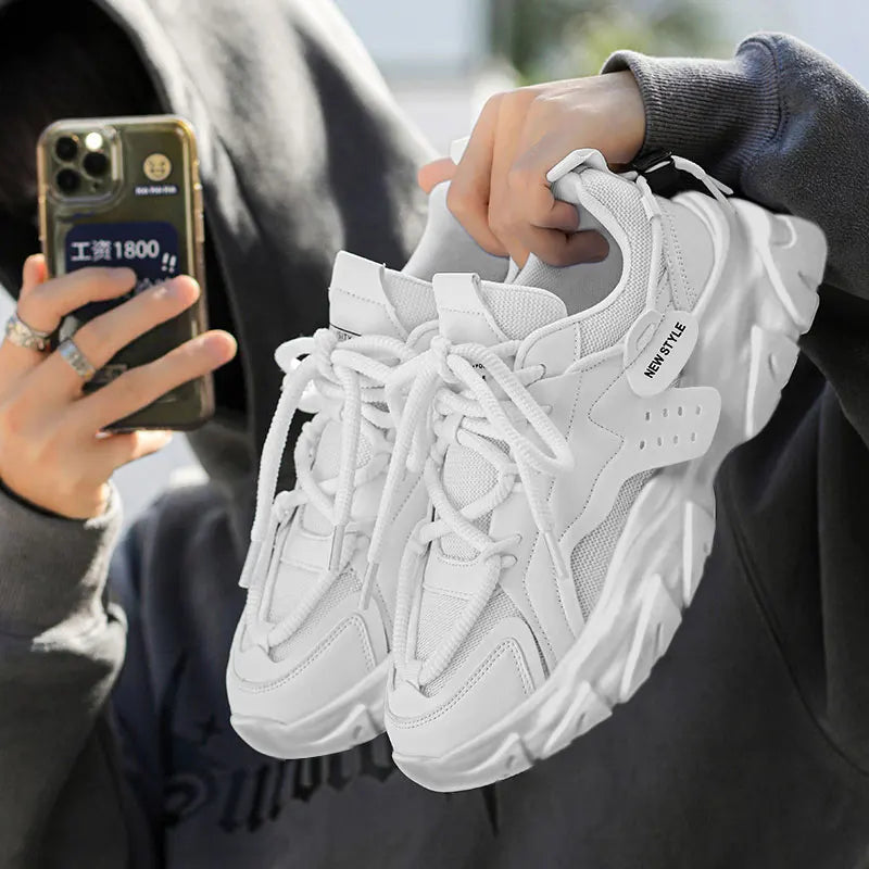 Herren Sneaker Dicke Sohle – Atmungsaktiver Alltagsschuh