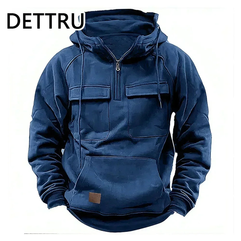 Herren Vintage Hoodie – Übergroßer Kapuzenpullover