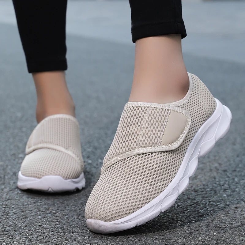 Damen Komfort-Sneaker – Weicher, verstellbarer Freizeitschuh