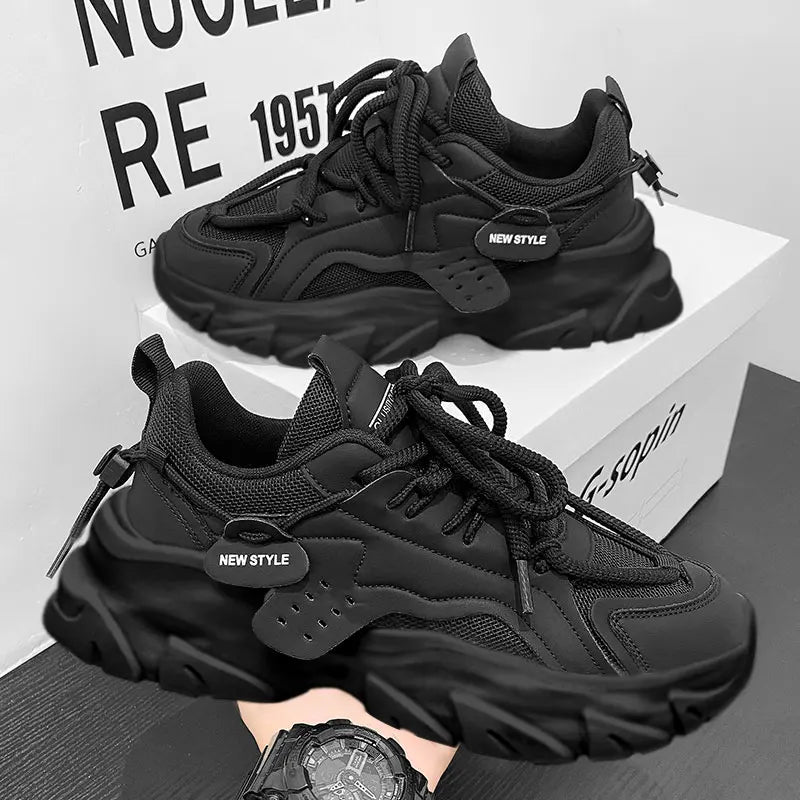 Herren Sneaker Dicke Sohle – Atmungsaktiver Alltagsschuh