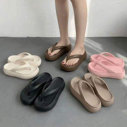 Damen Plateau-Sandalen – Bequeme Sommer-Slipper