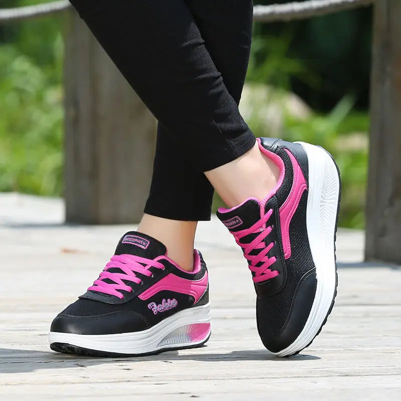 Damen Plateau-Sneaker – Vulkanisierter Freizeitschuh