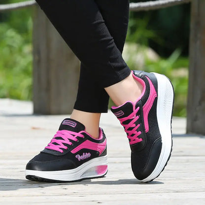 Damen Plateau-Sneaker – Vulkanisierter Freizeitschuh