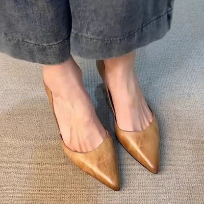 Damen Pumps Spitz – Elegante Retro Slip-On Heels