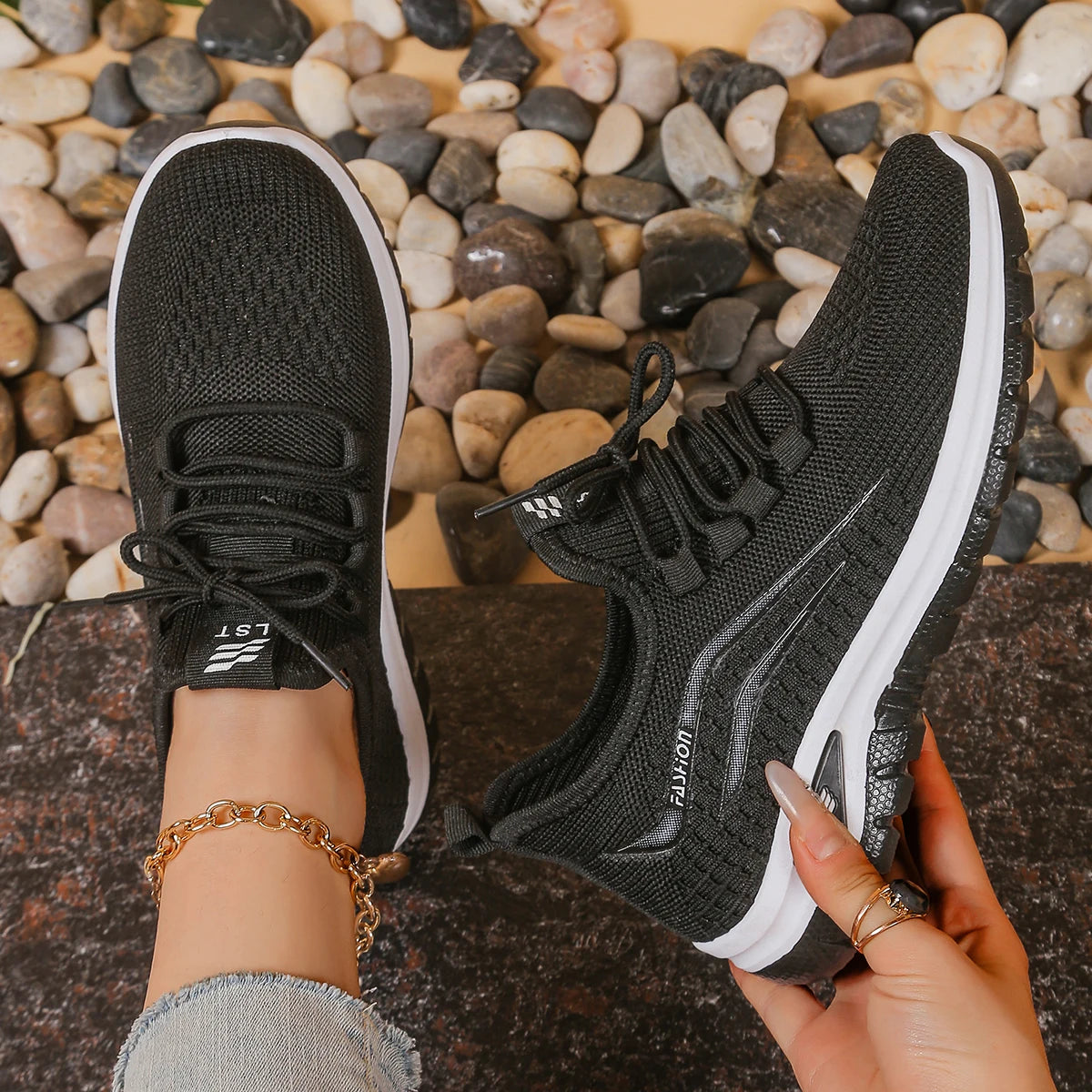 Damen Plateau-Sneaker – Weiche Sohle für müdefreie Füße