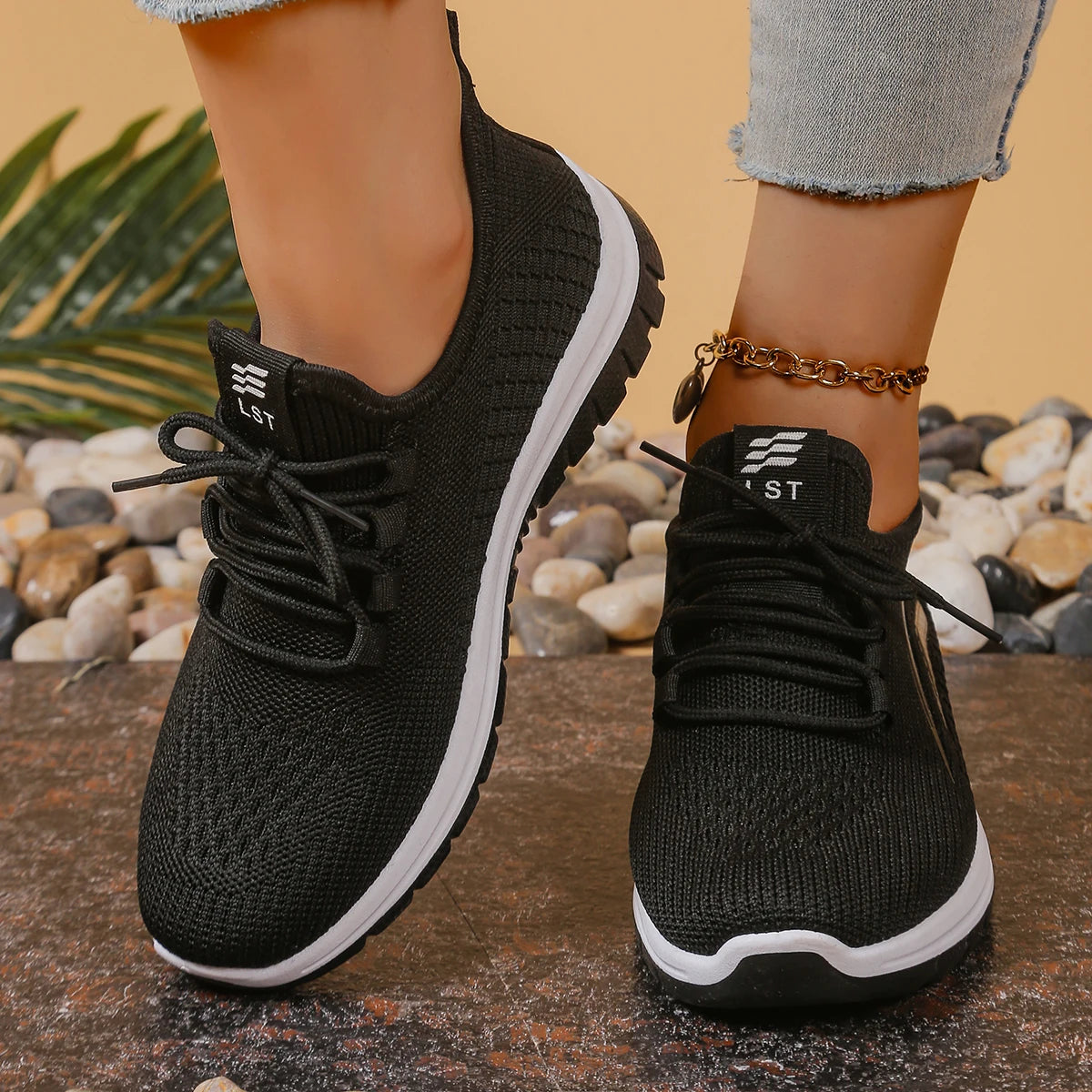 Damen Plateau-Sneaker – Weiche Sohle für müdefreie Füße