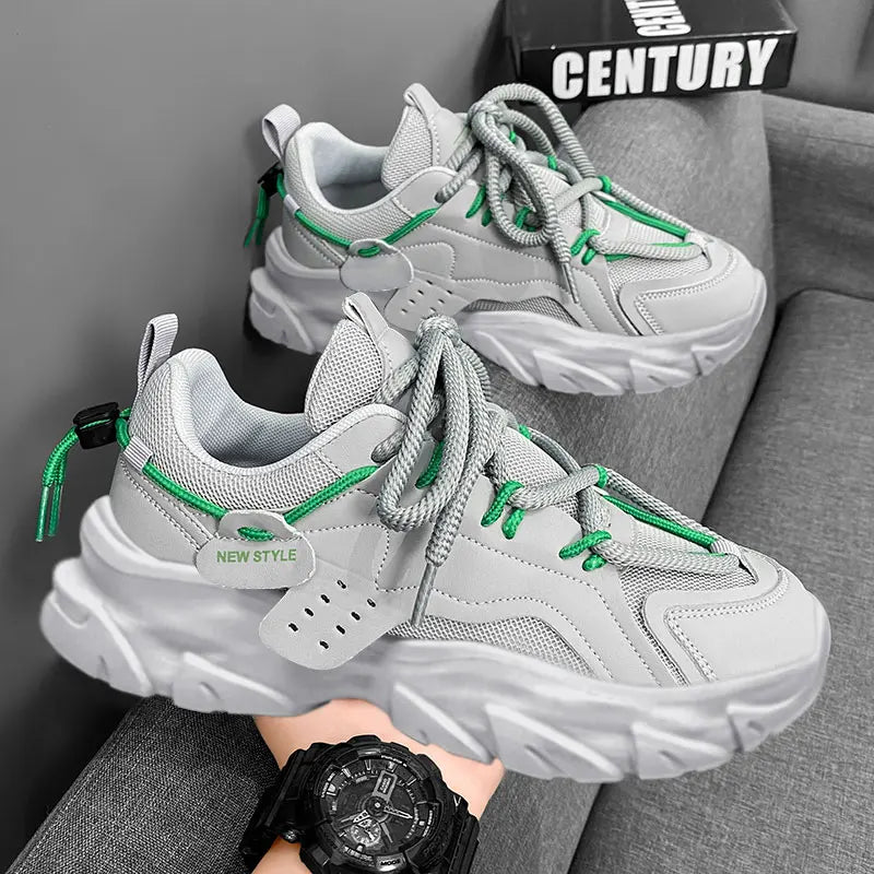 Herren Sneaker Dicke Sohle – Atmungsaktiver Alltagsschuh