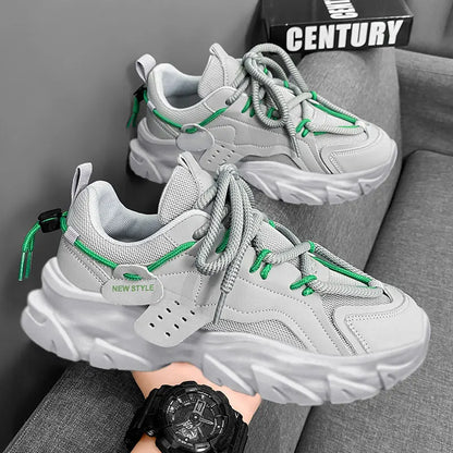 Herren Sneaker Dicke Sohle – Atmungsaktiver Alltagsschuh